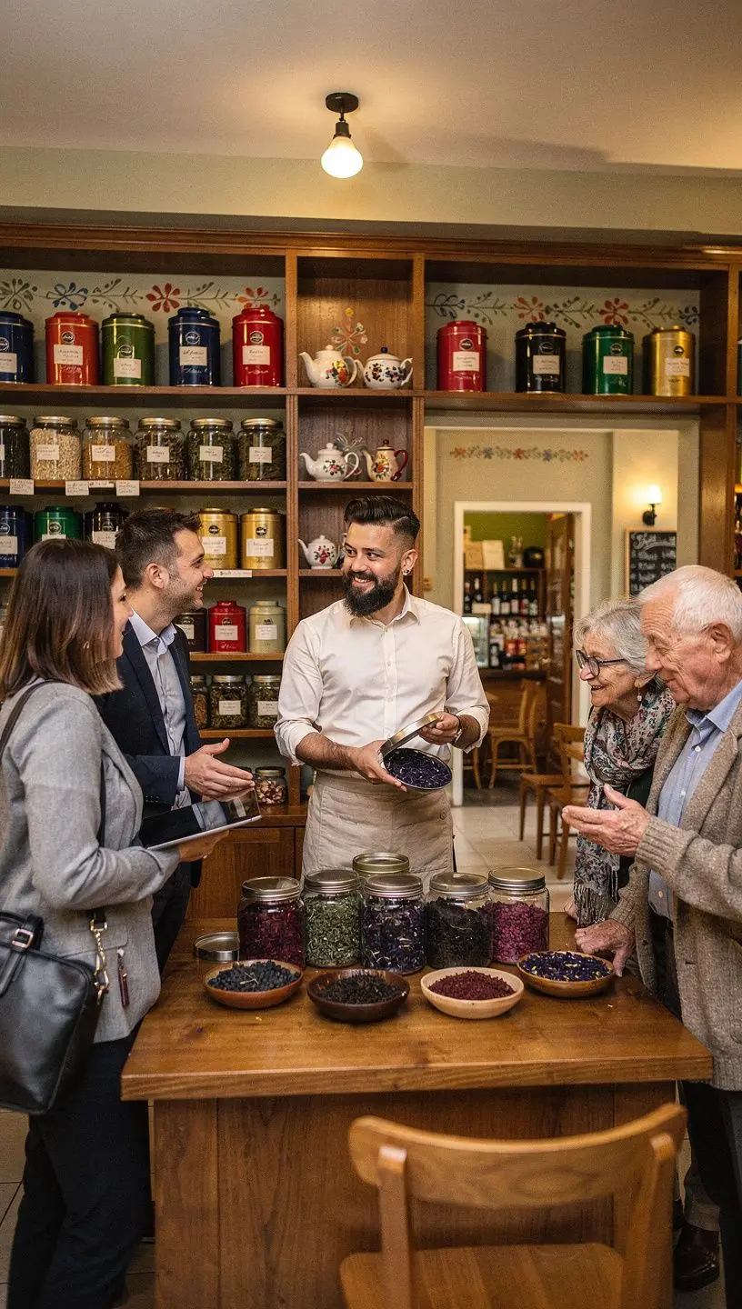Közelkép az áfonyás teáról, amely gőzölögve várja a kortyolgatást.