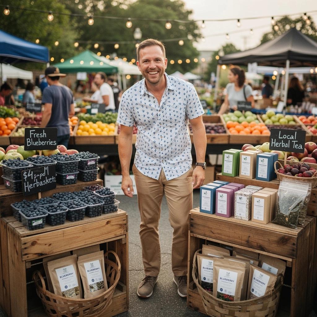 Egy gyönyörű teáskanna, amelyből áfonya ízű gyógytea folyik